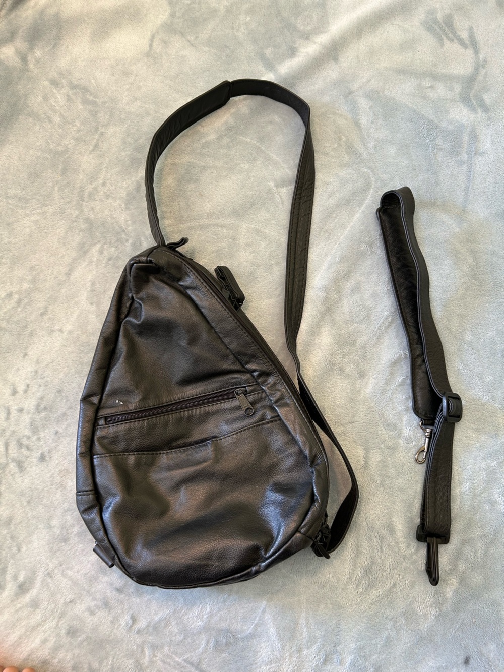 Ace Leather Goods Travelmate Backpack Black Leather Handcrafted EUC - Picture 4 of 12